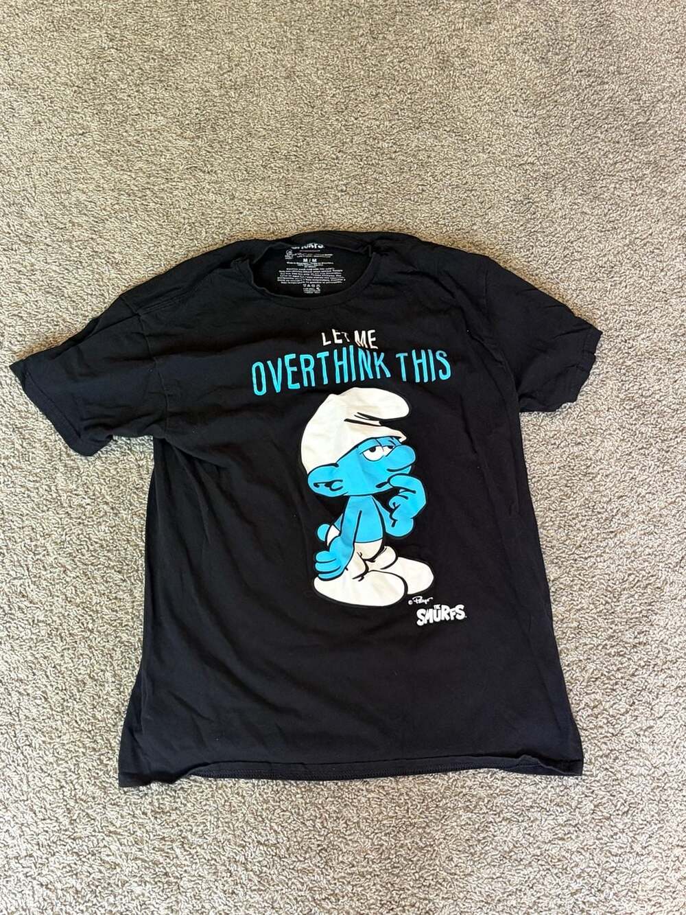 The Smurfs Let Me Overthink This Graphic Short Sleeve T-Shirt